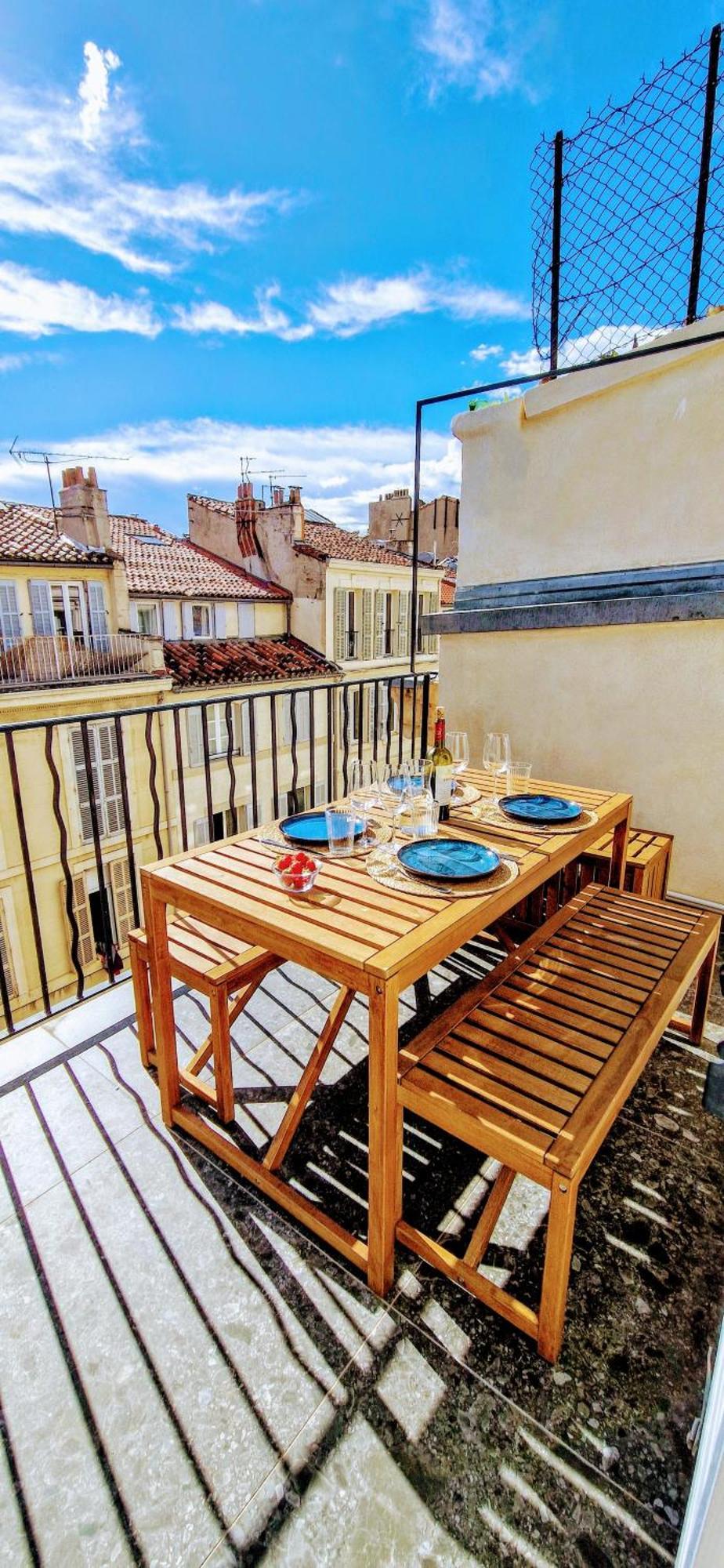 Terrasse - Hyper Centre - 2 Chambres - Parking Gratuit - Calme & Lumineux - Arrivee Autonome Marseille Eksteriør billede
